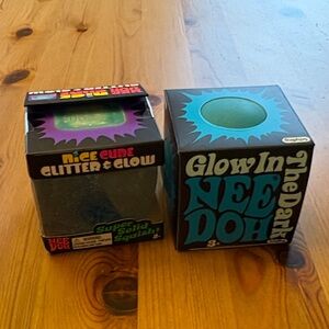 NeeDoh Glow in the Dark blue Squishy Toy - Nee Doh